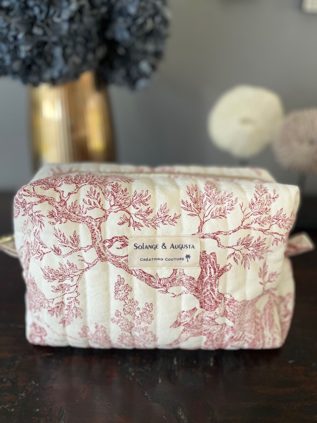 Trousse matelassée Florence rouge