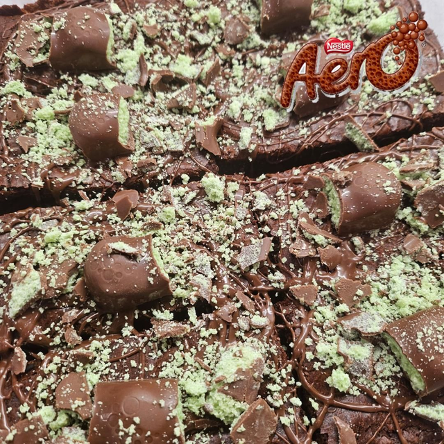 Mint Aero Brownie Slice 