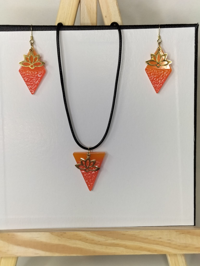 Parure boucles d'oreilles et pendentif