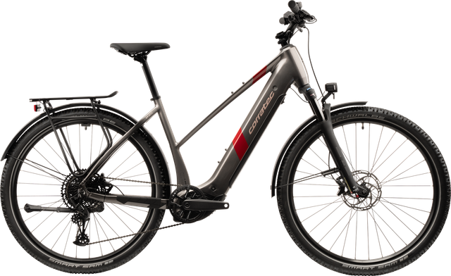 CORRATEC E-Power MTC Elite CX8 Sport, Größe 44/S, Farbe: Dunkelgrau, Silber, Rot