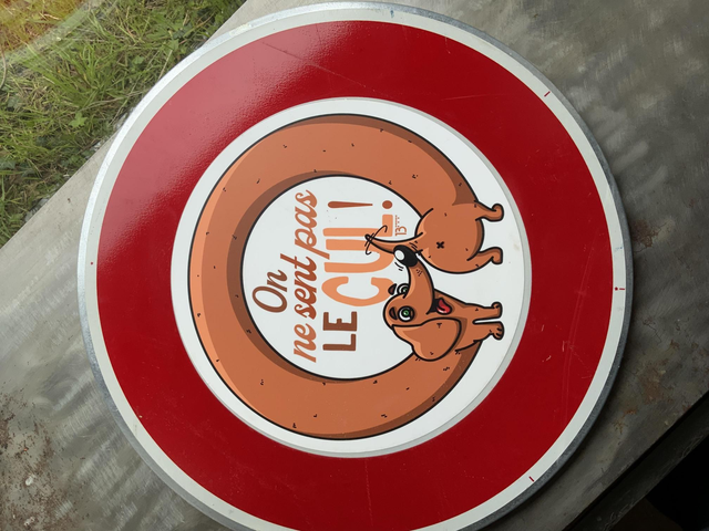 Panneau on ne sent pas le cul