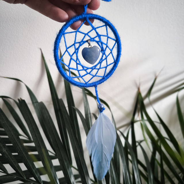 Attrape-rêves coeur - Aventurine bleue