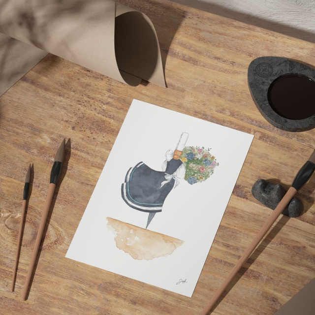 Carte postale - Bigoudène - Le Bouquet