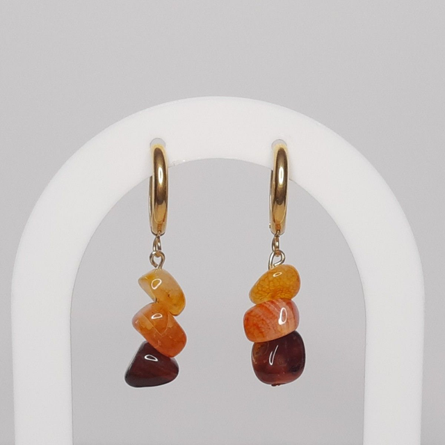 Trois pierres orange