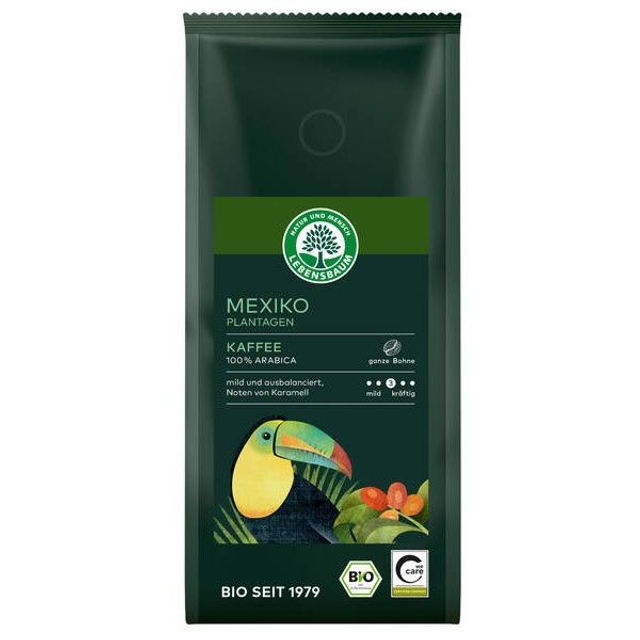 Lebensbaum Mexiko Plantagen Kaffee, ganze Bohne 250g Packung