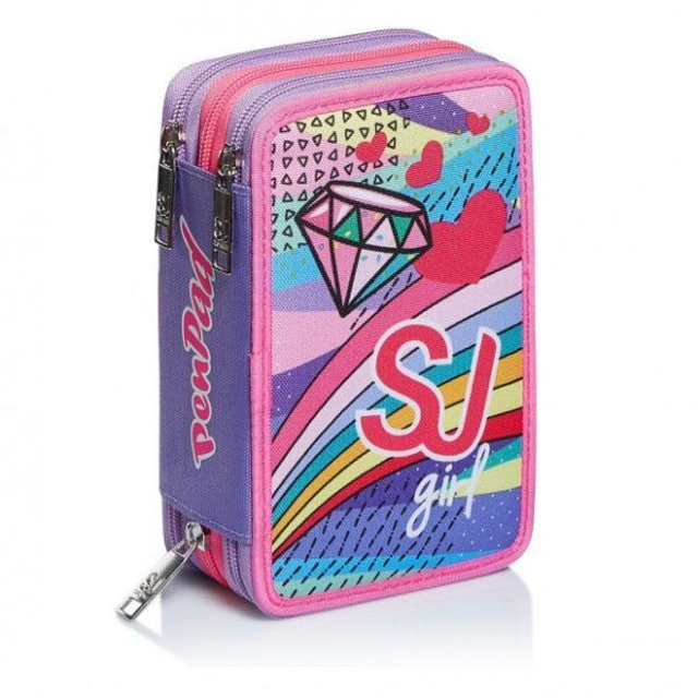 Astuccio Seven 3 zip Pen Pad Pastel Rainbow