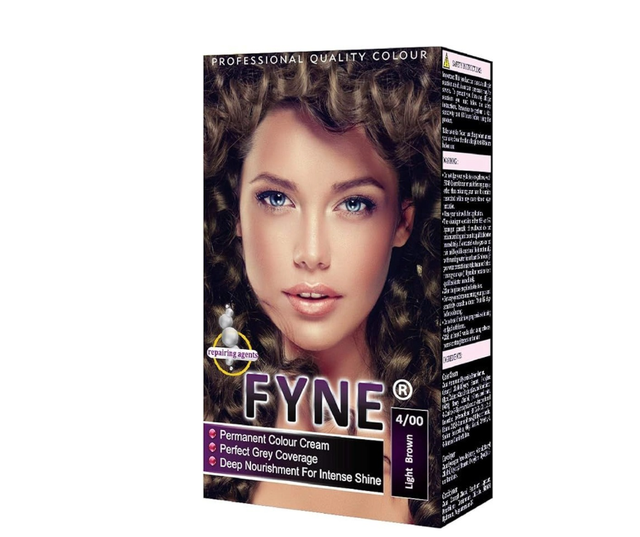 FYNE  Permanent Hair Dye for Women -(Light Brown 4/00)