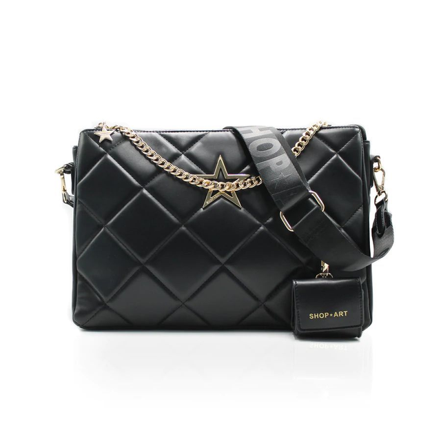 B47431Q9 - SHOP ART BORSA MAXI TRAPUNTATA IN ECO LEATHER CON AIRPODS CASE