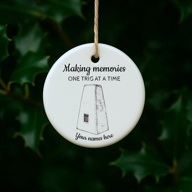 Personalised Classic Trig Pillar Ceramic Decoration/Keepsake