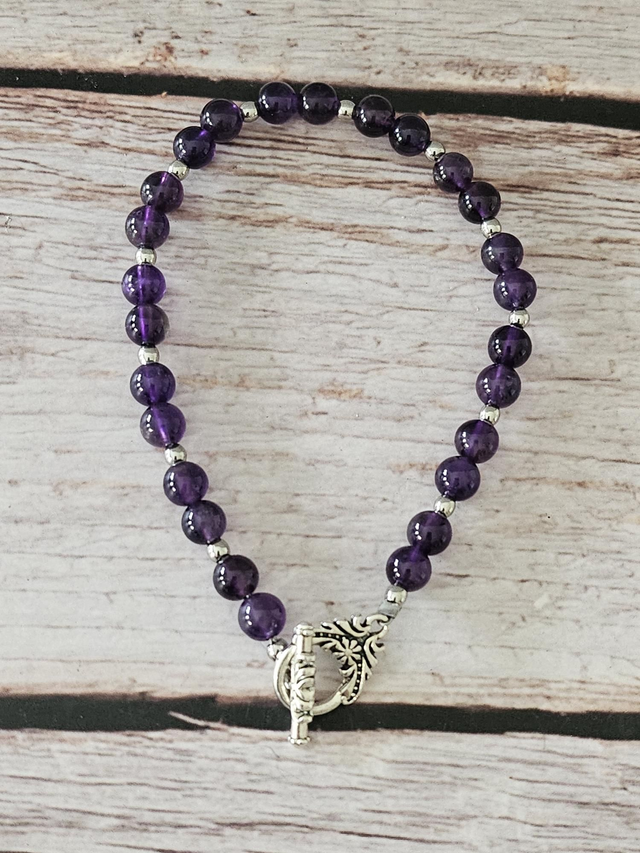 Bracelet en Améthyste – 4 mm