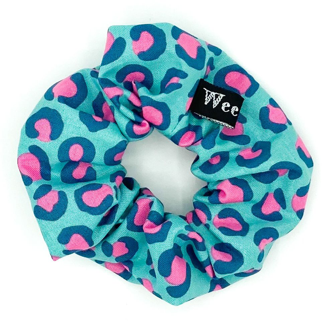 Rightsized Scrunchie - Turquoise Leopard