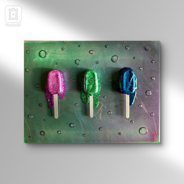 Collection Ice n*7 - le Caméléon - 30x40cm