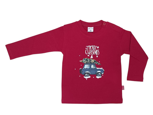 T-shirt rouge MERRY CHRISTMAS