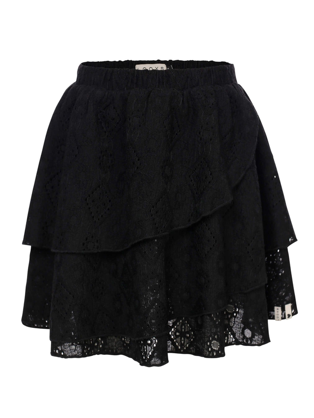 LOOXS Pebble black Little fancy lace skirt