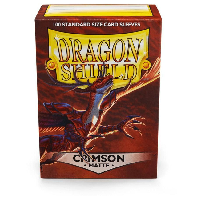 Dragon Shield Standard Size Card Game Sleeves Box - Matte Crimson
