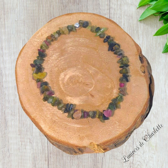 Bracelet "Tourmaline mixte" - Baroque - BR-226