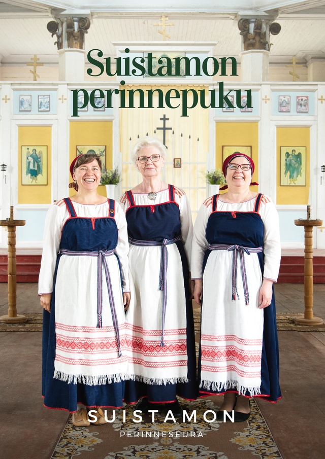 Suistamon perinnepuvun esiliinakangas