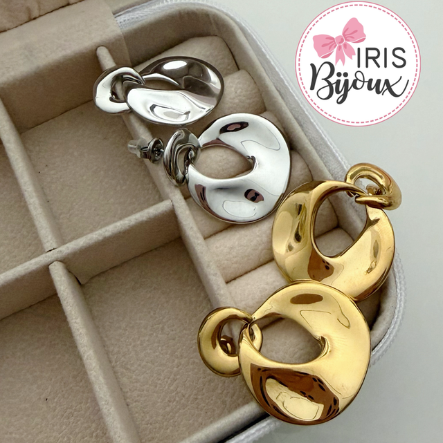 Orecchini cerchi ondulati 