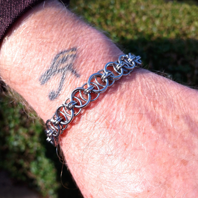 Full Helm Weave Stainless Steel Bracelet | Handmade Artisan