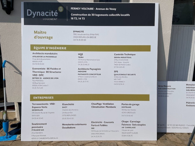 Panneau de chantier - macrolux - akilux 4mx3m ou 3x2 ou 3x3 ou 2x1