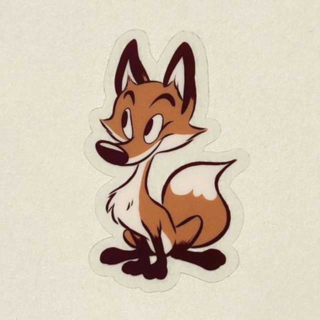 Coy fox transparent sticker