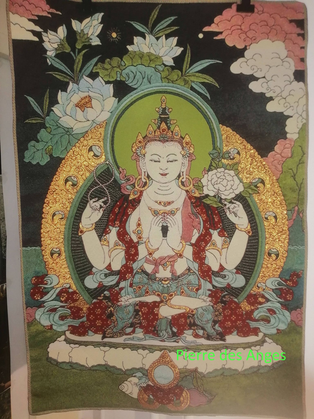 Thangka Avalokitesvara– art bouddhiste tibétain