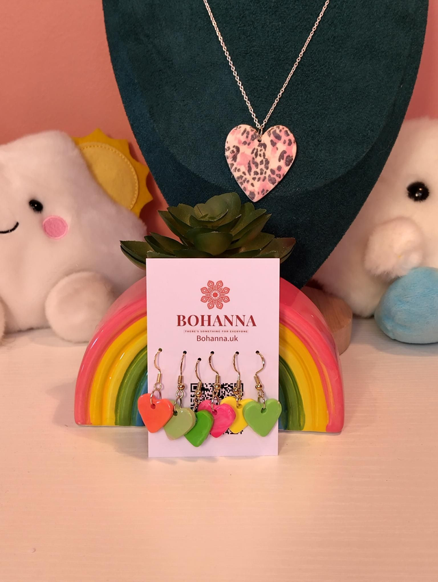 Multi Hearts Earring Set – Mix & Match Style 💖
