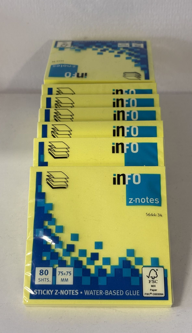 Notisblock 76x76 neongula st