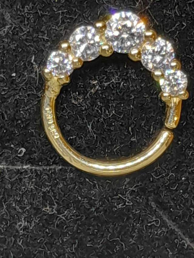 14K arany karika 5db "nagyobb" kővel