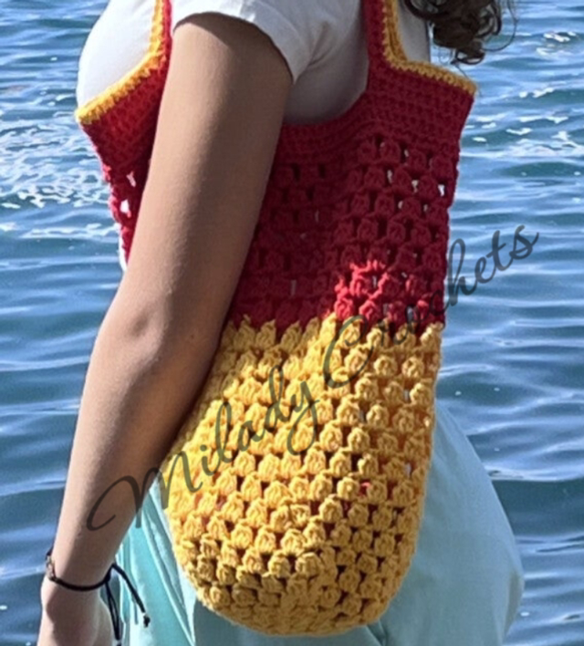 Sac “bubble” jaune et rouge M