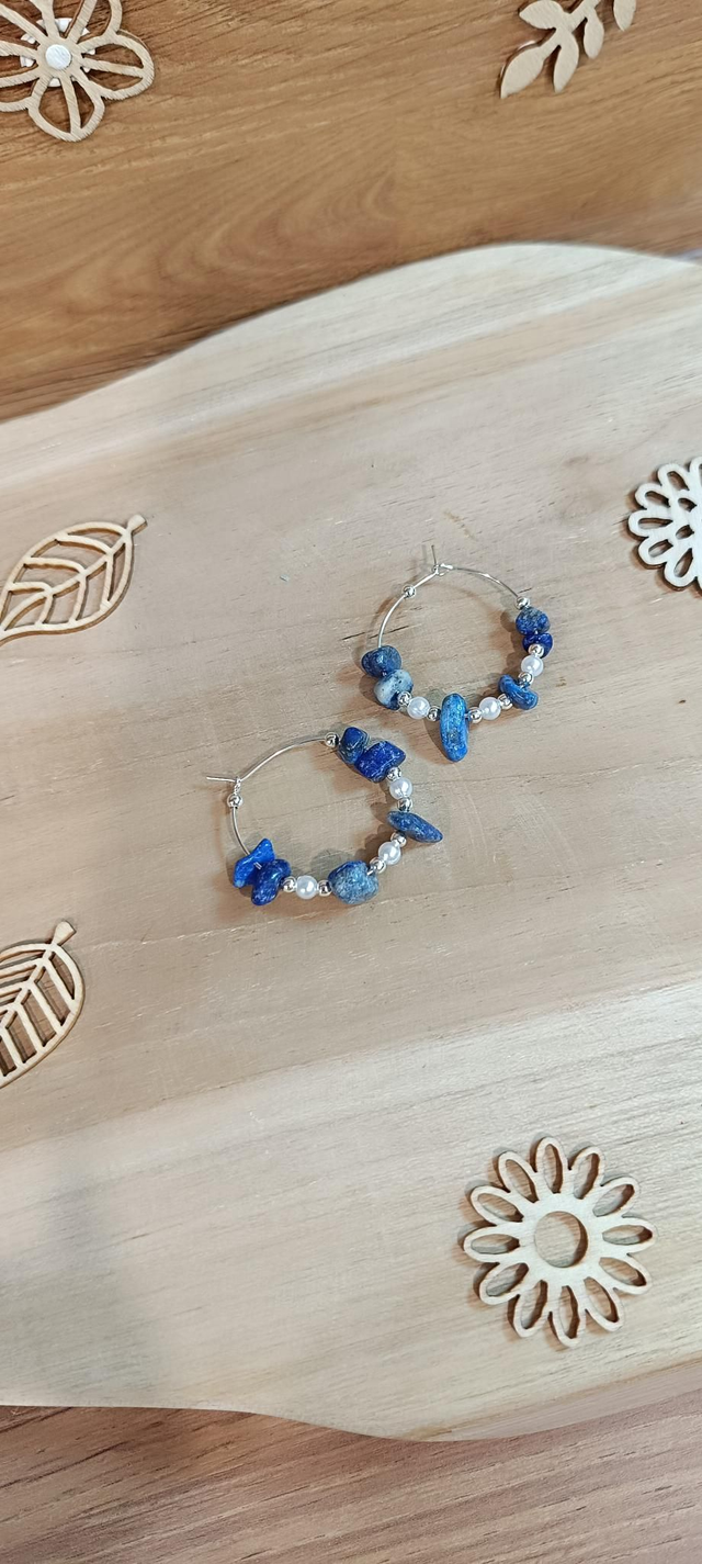 Boucles d'oreilles - Pierre naturelle argent