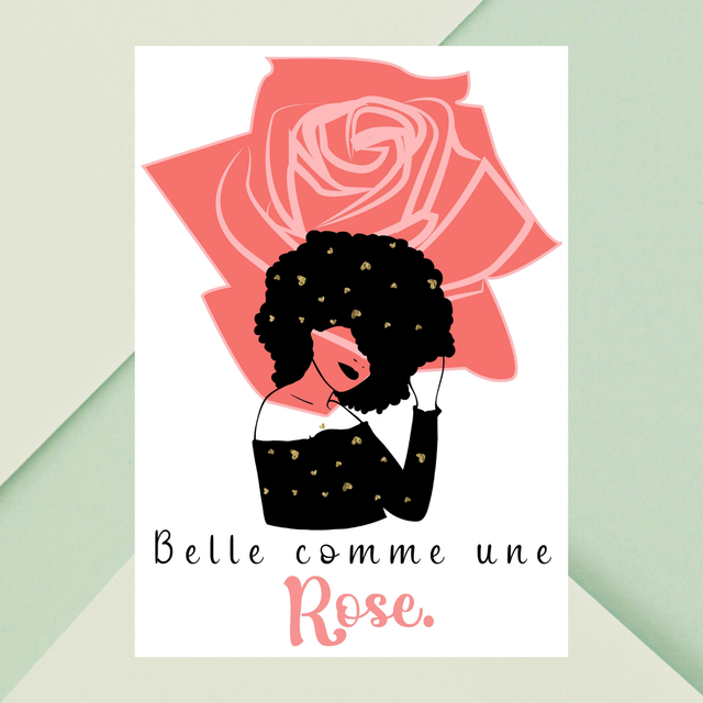 Impression 'Belle comme une Rose- Art Floral Élégant  / Beautiful as a Rose' Print - Elegant Floral Wall Art