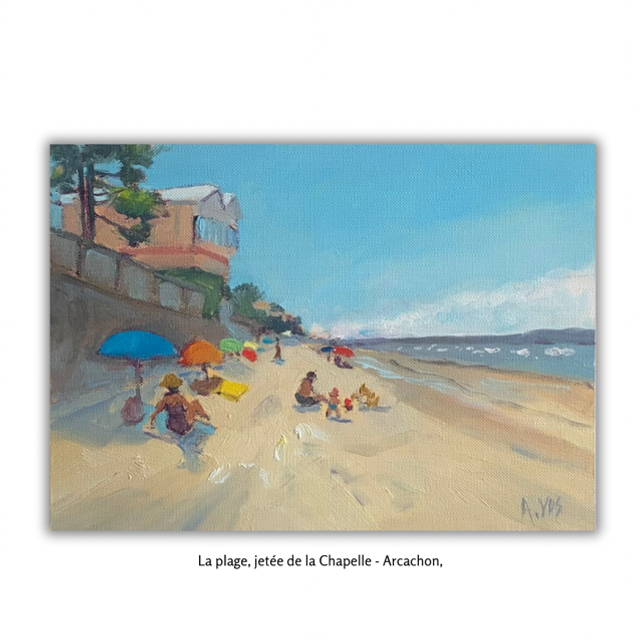 Plage à la jetée de la Chapelle - Arcachon