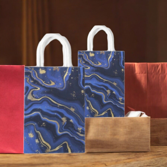 Geschenkstasche Ocen blau