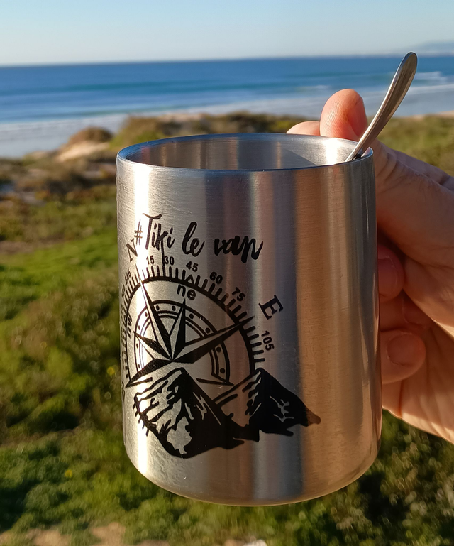 Mugg inox gravé (personnalisation)