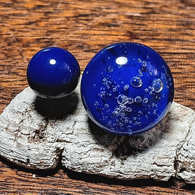 Bague bubble bleu cobalt