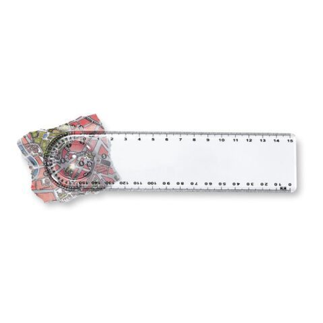 Ruler with magnifier