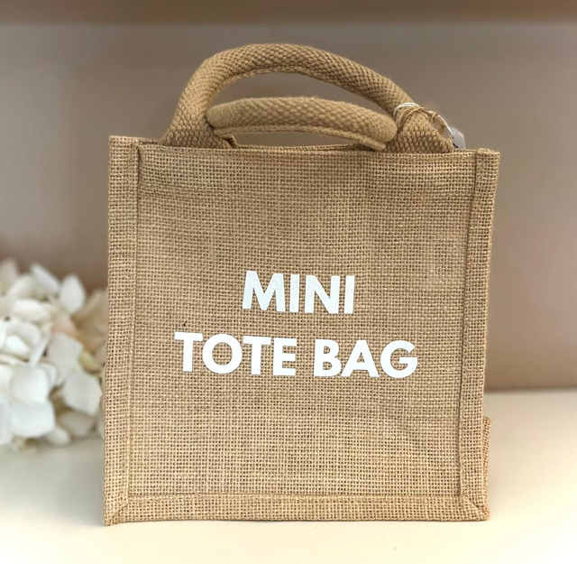 Borsa juta piccola "MINI TOTE BAG"