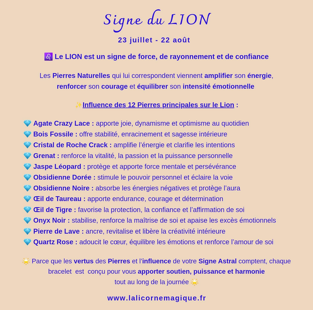 Signe/Ascendant LION