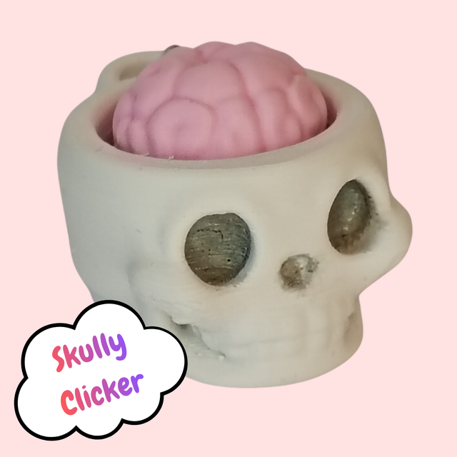 Skully Click Fidget Keychain