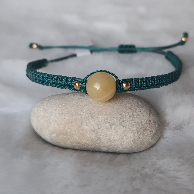 Bracelet femme 1 pierre "Calcite Jaune"