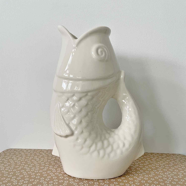 Vase pichet poisson GM sable
