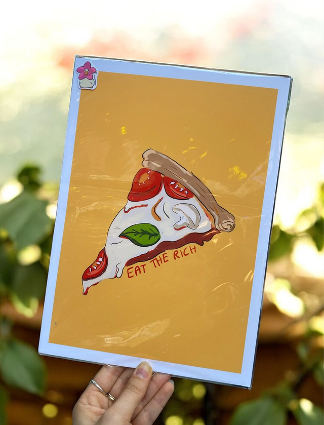 Print - Pizza Eat the rich 
