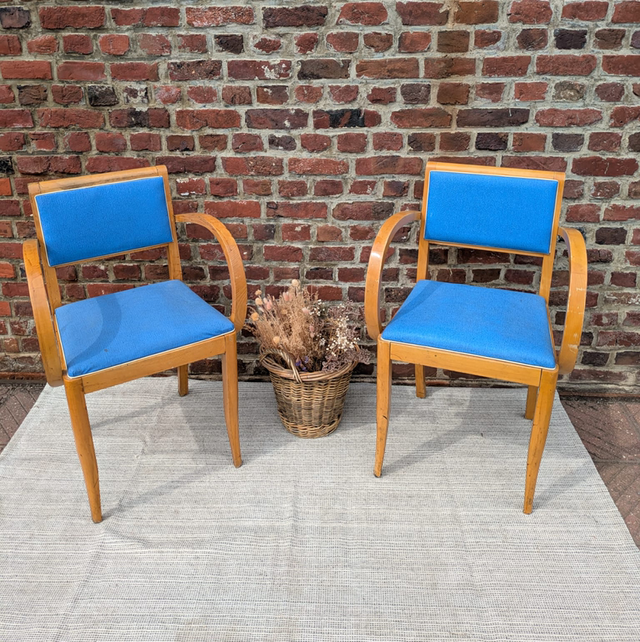 fauteuil en Skaï bleu