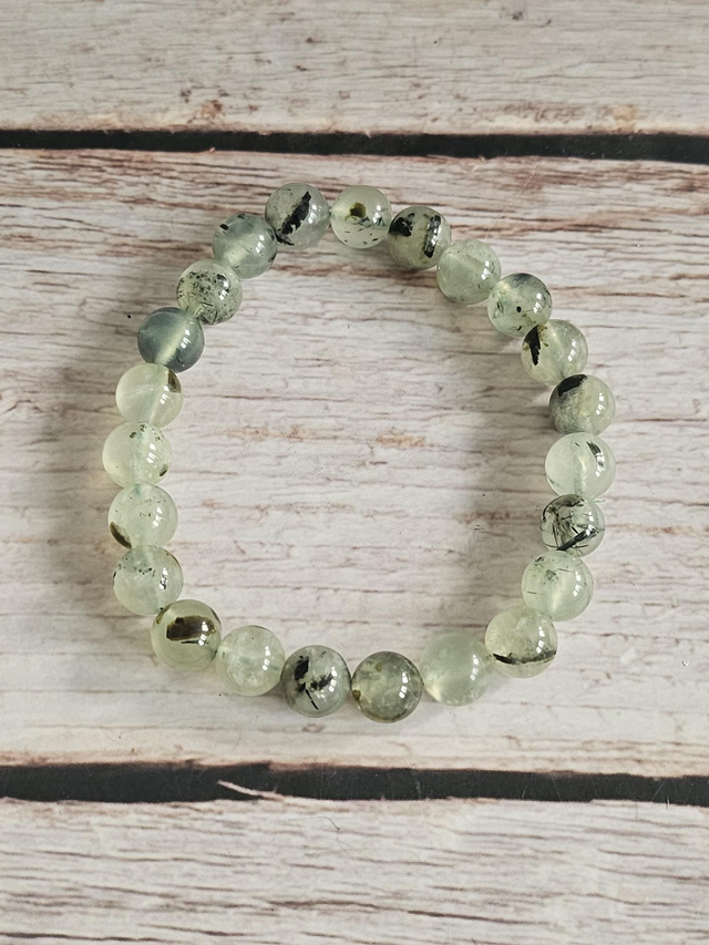 Bracelet en Préhnite – 8 mm