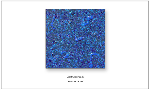 Litografia "Pensando in Blu"