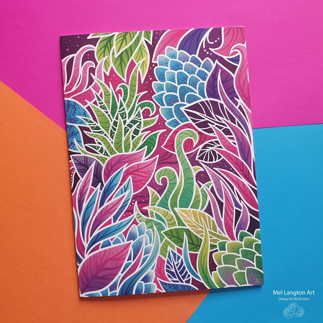 Vibrant Succulents Greeting Card