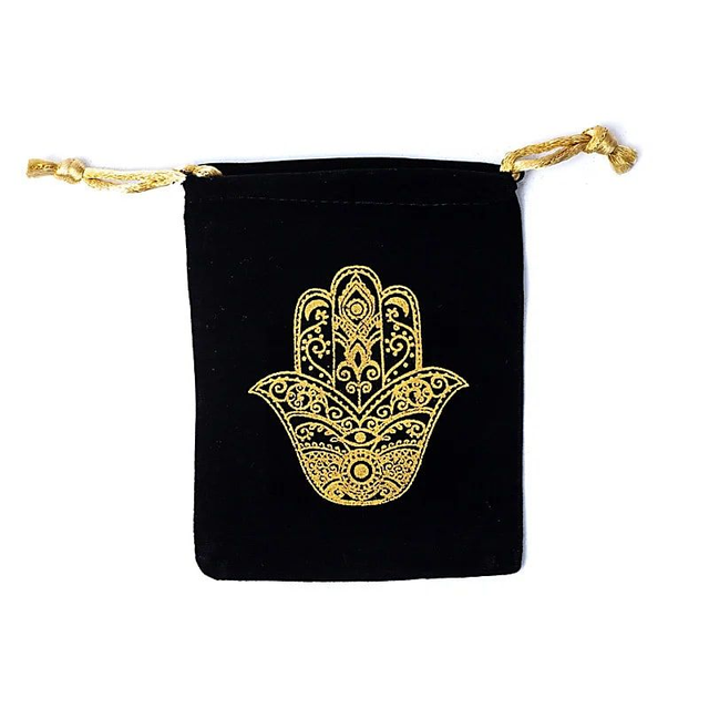 Pochette velour khamsa 10/11cm 