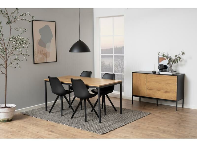 AC Design Buffet Seaford 120 x 40 x 82 cm, Nature/Noir