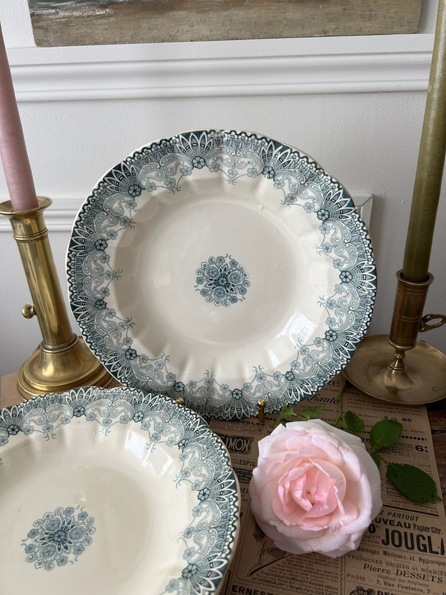 HENRIETTE 2 - Assiette creuse signée Choisy-le-Roi - Terre de Fer